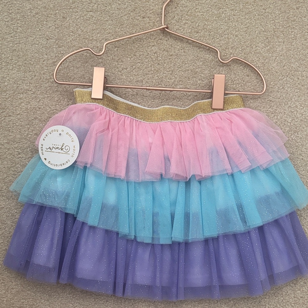 Colorful Layered Tulle Skirt for Kids